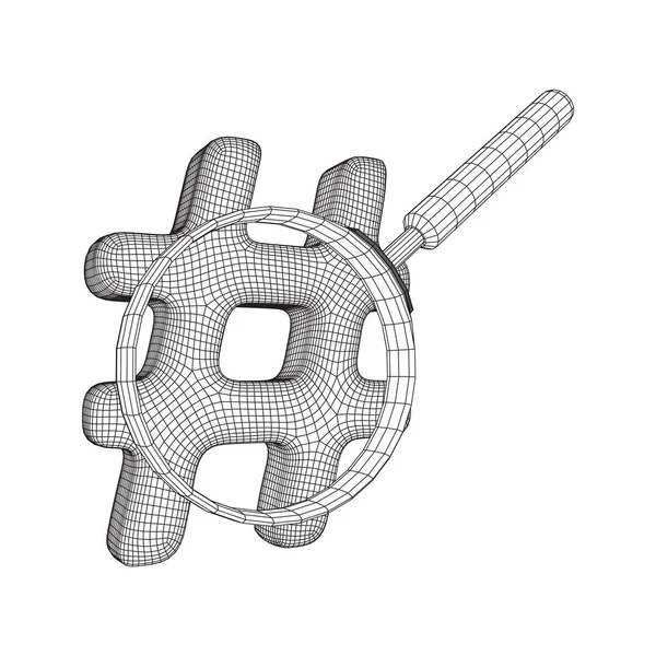 Hashtag icône wireframe faible maille poly — Image vectorielle