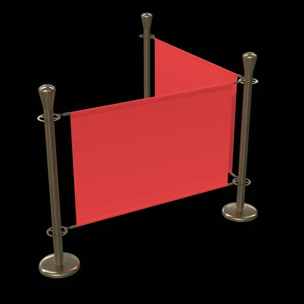 Red and Gold Banner Stand — Stock Photo, Image
