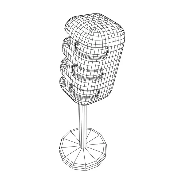 Ses kayıt ekipmanı vintage mikrofon — Stok Vektör
