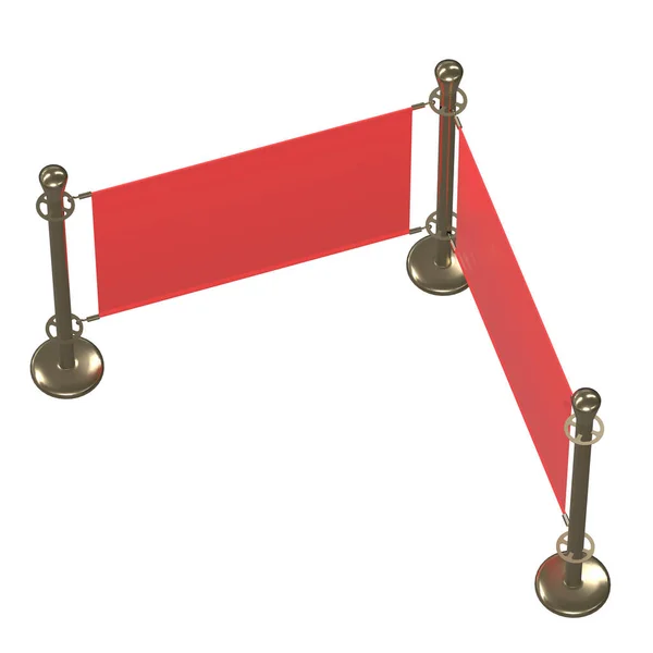 Red and Gold Banner Stand — Stock Photo, Image