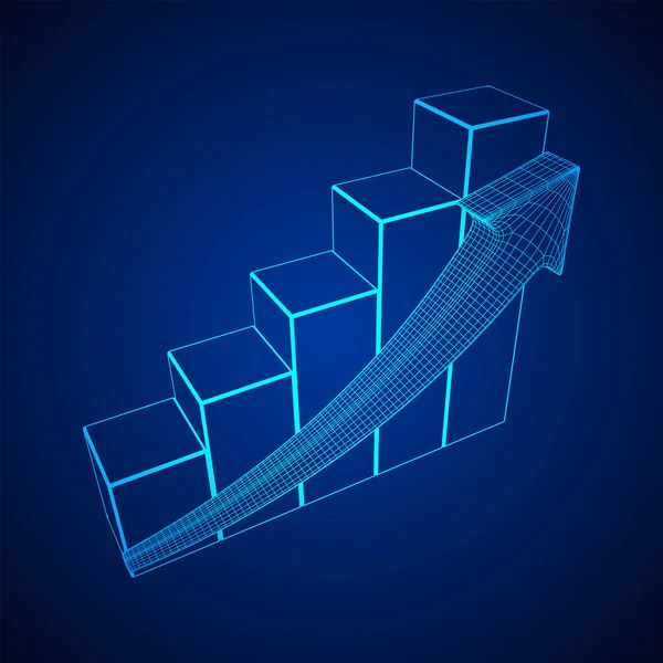 Oklu çubuk grafiği, grafik, iş konsepti.