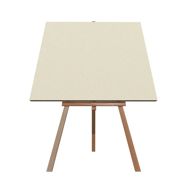 Blank wood easel with canvas — Stock Photo, Image