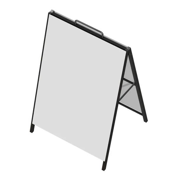 Sandwich board. Lege buiten menuweergave met uitknippad — Stockfoto