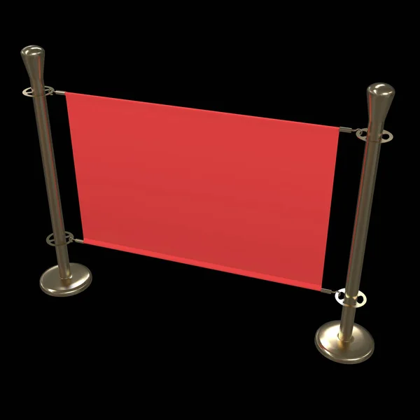 Rode en gouden banner staan — Stockfoto