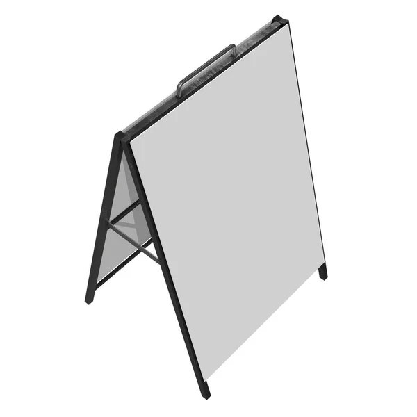 Sandwich board. Lege buiten menuweergave met uitknippad — Stockfoto