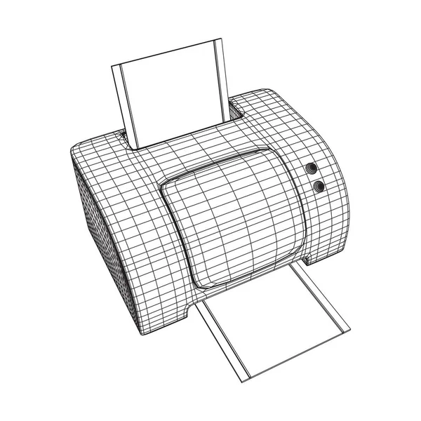 Drucker oder Faxobjekt. — Stockvektor