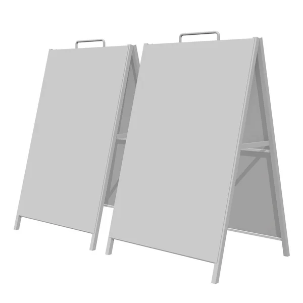 Sandwich board. Blank menu outdoor display with clipping path — Stock Photo, Image