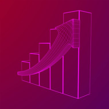 Oklu çubuk grafiği, grafik, iş konsepti.