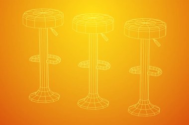 Eski moda bar taburesi. Yüksek sandalye.