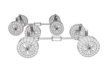 Chassis direksiyon rafı. Otomobil servisi araba tamiri kavramı.