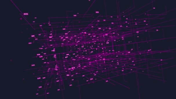 Visualisation Big Data. HUD grille coins mouvement arrière-plan .