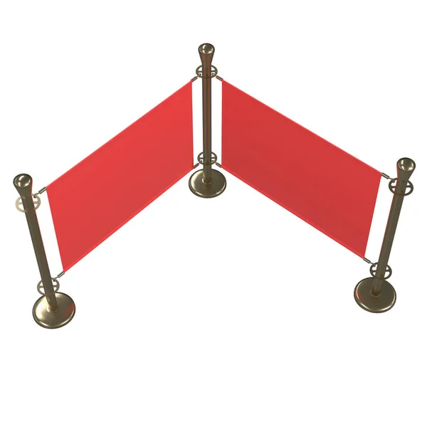 Röd och guld Banner Stand — Stockfoto