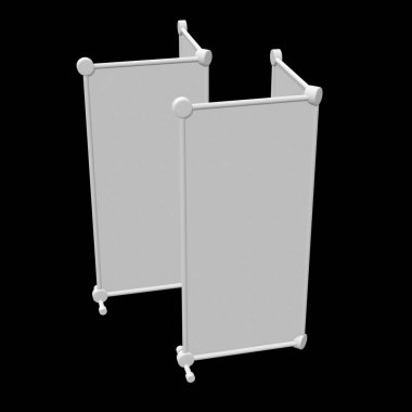 Afiş standları olarak boş topla