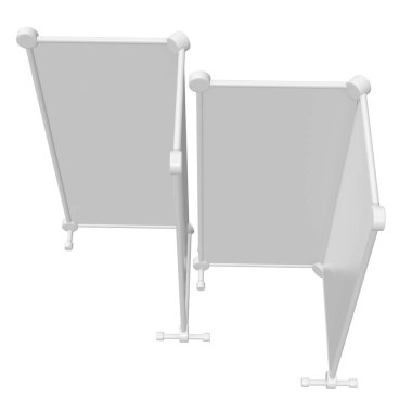 Afiş standları olarak boş topla