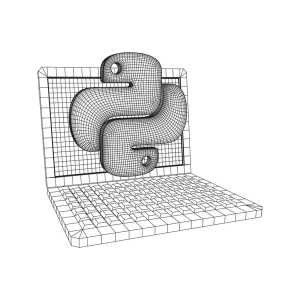 Python kod språk tecken — Stock vektor