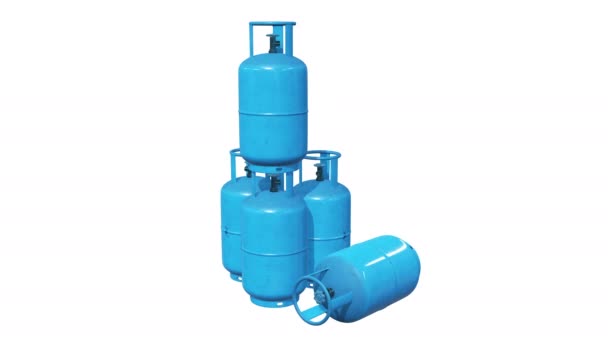 Gascilinder LPG-tank gasfles — Stockvideo