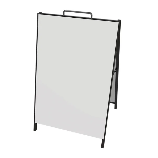 Sandwich board. Lege buiten menuweergave met uitknippad — Stockfoto