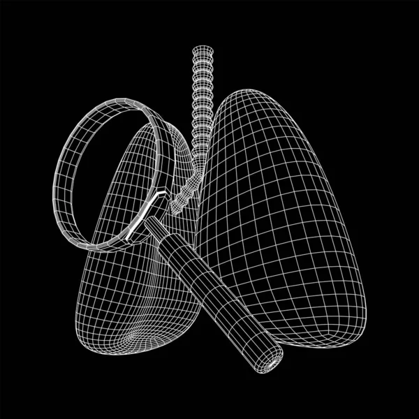 Pulmones con tráquea bronquios órgano interno humano — Archivo Imágenes Vectoriales