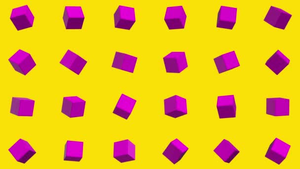 抽象几何形状立方体旋转 — 图库视频影像