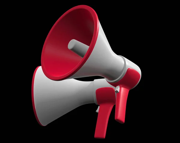 Megaphone or bullhorn for amplifying voice — Stock Photo, Image