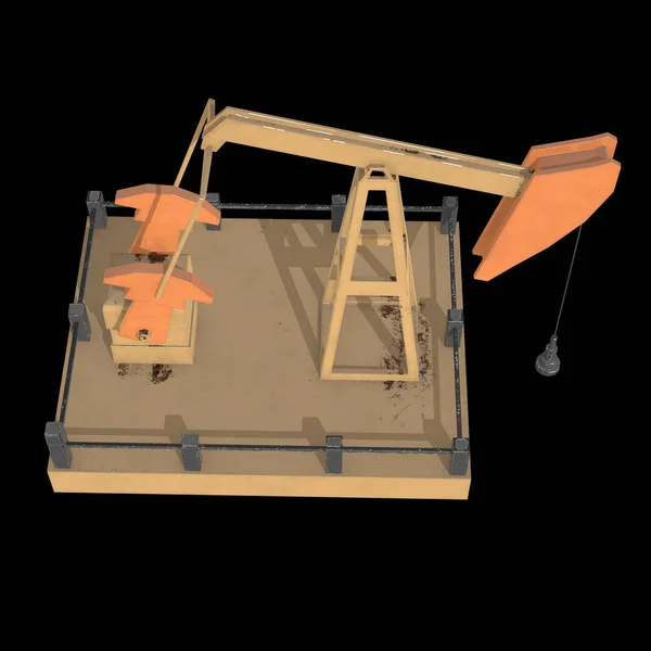 Буровая установка для нефтяной скважины — стоковое фото