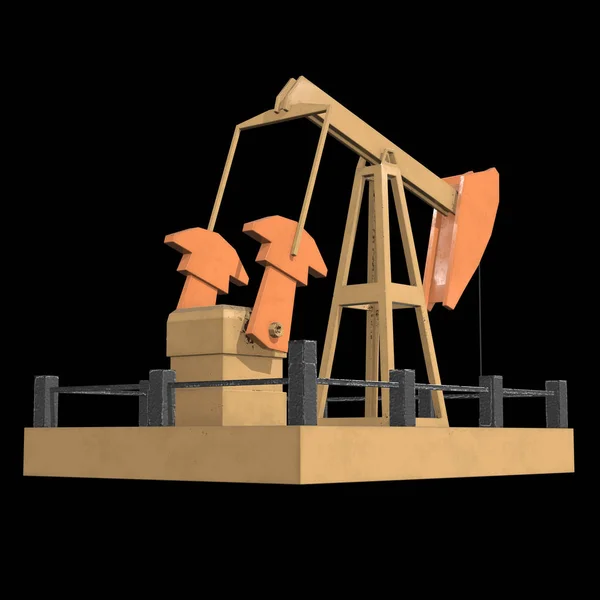 Oil well rig jack 3d — Stock Photo, Image