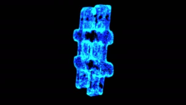 Hashtag ikona drureframe niski siatka poli — Wideo stockowe
