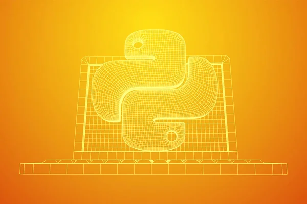 Python code language sign — Stock Vector