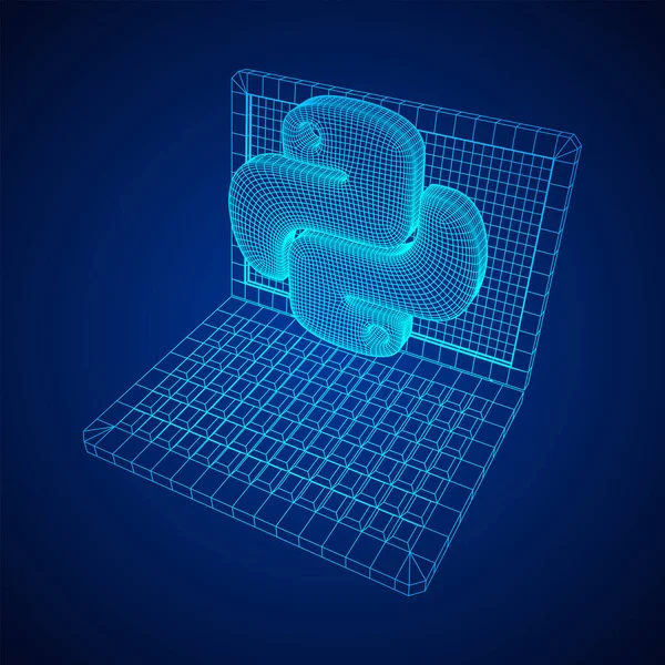 Python kod dili işareti — Stok Vektör