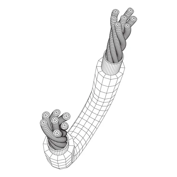 Alambre de cable eléctrico — Vector de stock