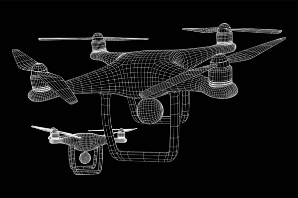 Afstandsbediening lucht drone — Stockvector