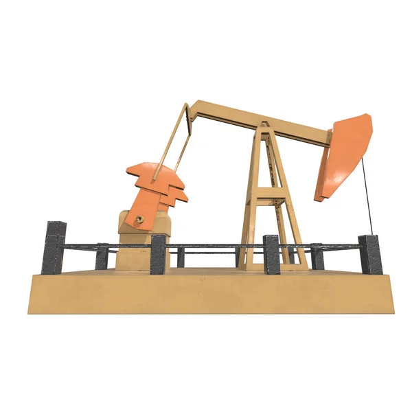 Oil well rig jack 3d — Stock Photo, Image