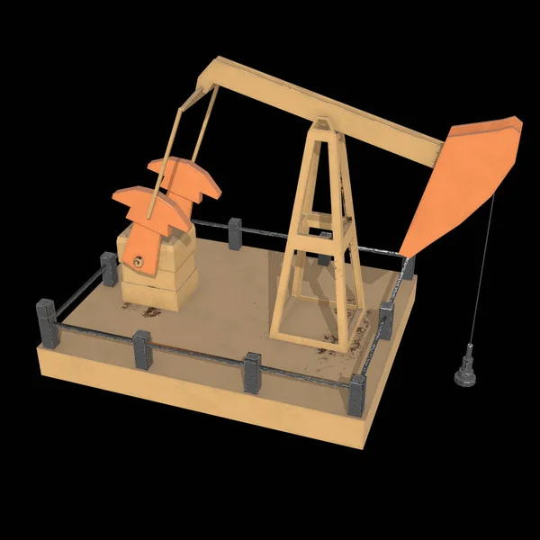 Appareil de forage de puits de pétrole jack 3d — Photo