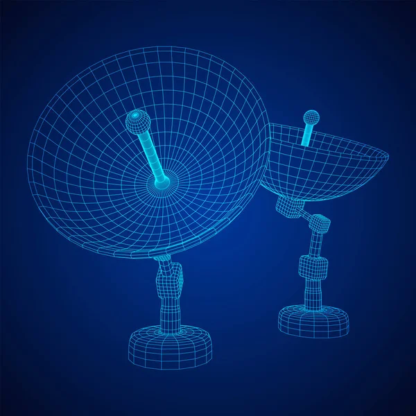 Richtfunkantenne mit Satellitenschüssel. — Stockvektor