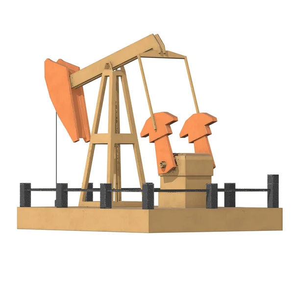 Oil well rig jack 3d — 스톡 사진