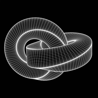 Mobius şerit halka düğümü kutsal geometri