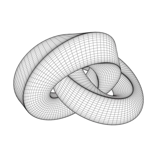 Mobius стріляє кільце вузол священної геометрії — стоковий вектор