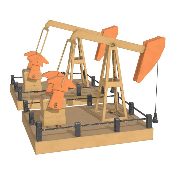 Appareil de forage de puits de pétrole jack 3d — Photo