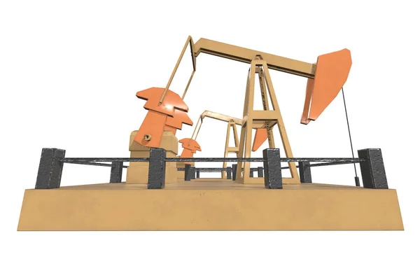 Oil well rig jack 3d — 스톡 사진