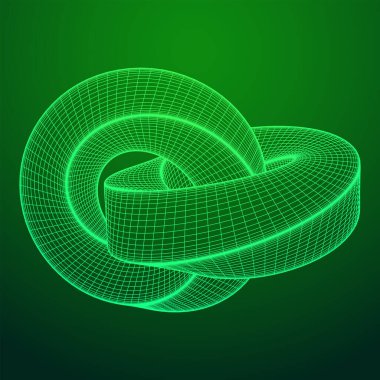 Mobius şerit halka düğümü kutsal geometri