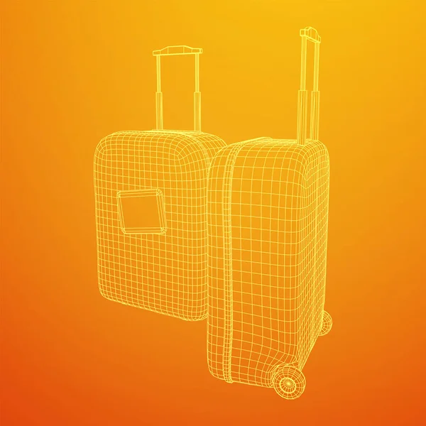 Suitcase tourist travel bag. — Stock Vector