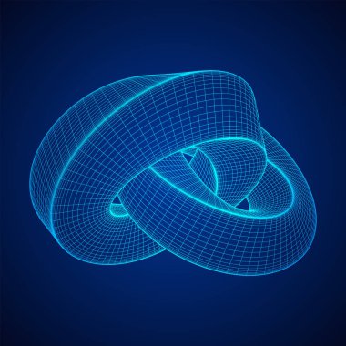 Mobius şerit halka düğümü kutsal geometri