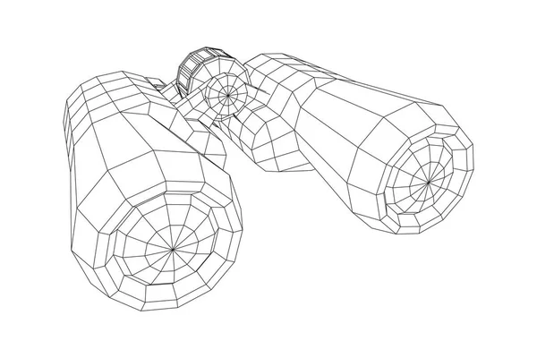 Абстрактное изображение бинокля. Поиск или концепция бизнес-видения — стоковый вектор
