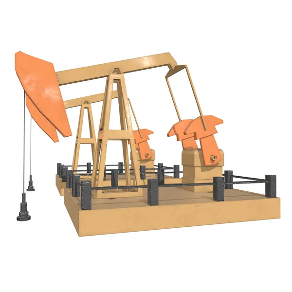 Aceite de pozo Jack Rig 3d —  Fotos de Stock