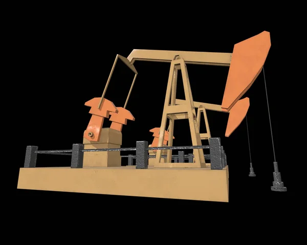 Oil well rig jack 3d — Stock Photo, Image