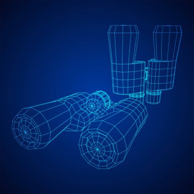 Dürbünün soyut görüntüsü. Arama veya iş vizyonu kavramı