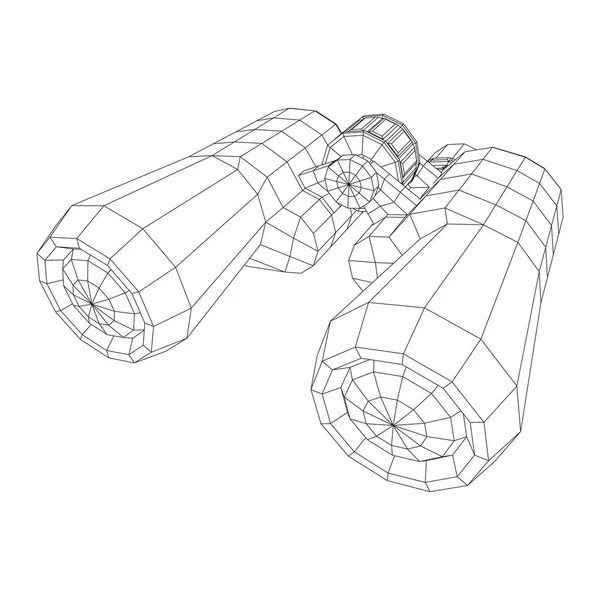 Imagem abstrata de um binóculo. Conceito de pesquisa ou visão de negócios —  Vetores de Stock