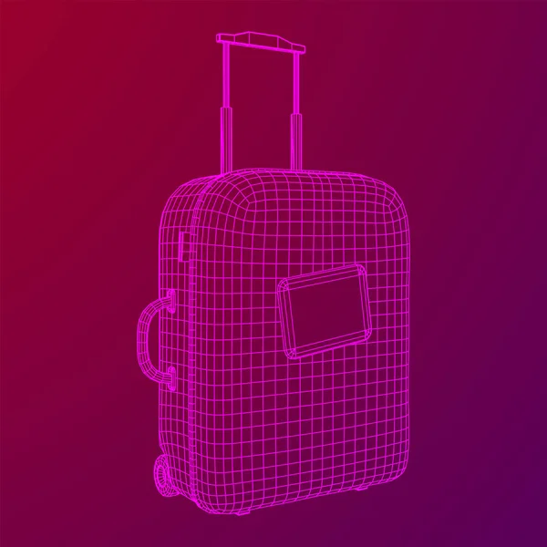 Maleta turística bolsa de viaje . — Vector de stock