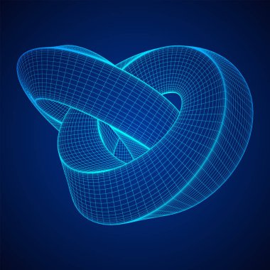 Mobius şerit halka düğümü kutsal geometri