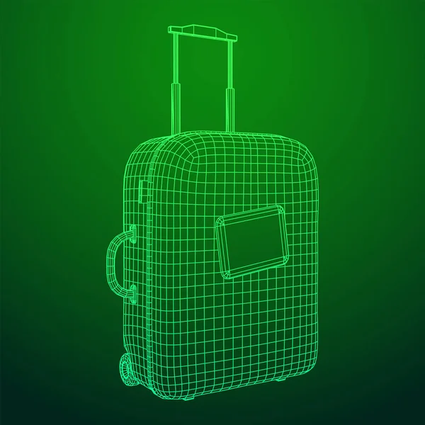 Maleta turística bolsa de viaje . — Vector de stock